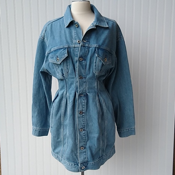 levi's denim trucker dress